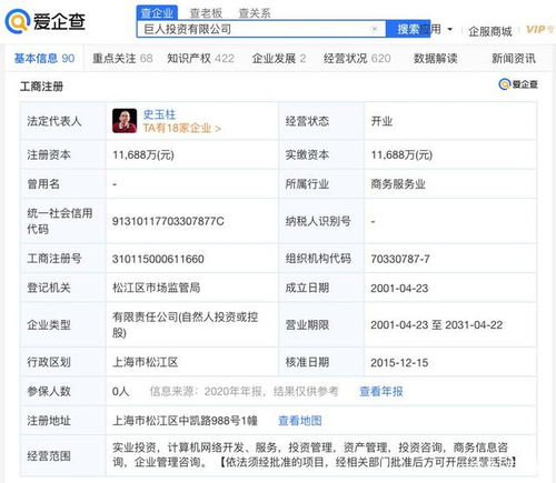 史玉柱股權(quán)遭凍結(jié)超億元 愛企查數(shù)據(jù)揭示商務(wù)咨詢行業(yè)風(fēng)險(xiǎn)
