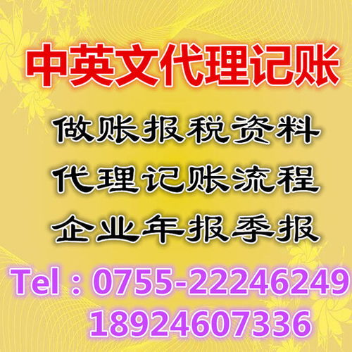 中英文報表代理記賬報稅全流程指南